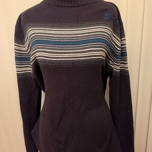 Harley Davidson Black / Charcoal Cotton blend Long Sleeve Sweater